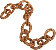 VALICLUD Rustic Rattan Woven Chain Decor Chain Accent for Home Bar and Restaurant Compact Design Safe Rounded Corners for Festivals and Gifting