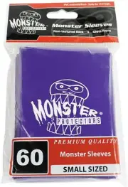 Yugioh Monster Protectors PURPLE LOGO Glossy Deck Protectors/Sleeves