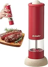 Rechargeable Pepper Grinder, Adjustable Mill Seasoning Shaker, Automatic Salt and Pepper Grinder Mill Shaker with Adjustable Coarseness