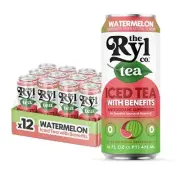 Ryl Watermelon Iced Tea 16oz 12-Pack – Zero Sugar, Antioxidants, Zero Calories