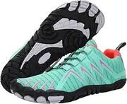 [Footrue] Explorer Max Non-Slip Ultra-Light Barefoot Shoes Men’s Trail Running Shoes Wide Toe Box Barefoot Sneakers, Green, 9.5 Women/8.5 Men