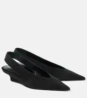 [Toteme] Toteme Suede wedges AU 5 black
