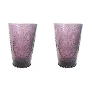2x LVD Lavender 12.5cm Drink Glass Tumbler/Cocktail Party Glassware Cup
