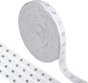 15 Yard Sewing Snap Tape Trim, Soft Cloth Button Ribbon Fastener Press Stud for DIY Accessories (Black) (White)