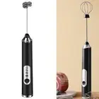 (Black)Electric Egg Frother Multifunctional Cordless Handheld Milk Frother Fo AU