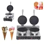 Commercial Ice Cream Egg Waffle Cone Maker Machine Electric Stainless Steel New