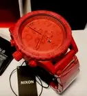 NEW Genuine NIXON 51-30 Chrono All Red Metal Strap Mens 51mm Watch A083-191-00
