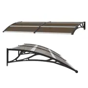 DoorDream Window Awning Canopy Outdoor Door Cover House Shade 2.4mx1m Brown
