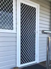 7mm Diamond Hinged Screen Door - Triple Lock