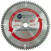7-1/4" TCT Saw Blade with 5/8" Arbor for Plastic Aluminum Non-Ferrous(80 Teeth)