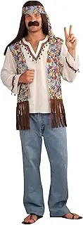 Forum Novelties Men's Groovy Hippie Costume Shirt and Headband