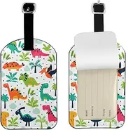 Richugui Abstract Watercolor Painting PU Leather Suitcase ID Tag Bright Simple Art Luggage Baggage Tags ID Label for Suitcases Backpack Schoolbag Handbag, 1 Pack