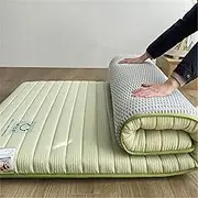 Japanese Foldable Memory Foam Floor Mattress Portable Thick Non-Slip Soft Camping Sofa Dorm Single Double Mat(Green,180 * 200cm)