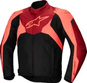 Alpinestars T-Jaws V4, textile jacket waterproof , color: Black/Neon-Red/Dark Red , size: 3XL