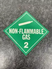Keller Non-Flammable Gas Hazmat Rigid 10 3/4" x 10 3/4" Placard NEW