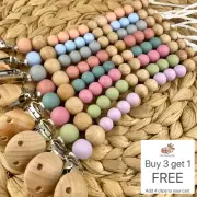 Dummy Clip - Pacifier Chain - Soother Holder - Baby Binky Band - Beaded Clips