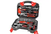 TOPEX 52-Piece Hand Tool Kit Portable Home/Auto Repair Set w/ Ratchet Wrench, Pliers ,Screwdriver Kits and Storage Case