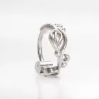 14K White/yellow Gold Leaf Nose Ring Clicker Hoop, Boho, Helix, Tragus & Rook
