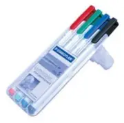 Staedtler Lumocolor Non-Permanent Pens X-Fine 4/Pk Art School Office Window