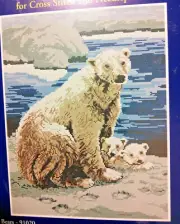 Perfect Color Chart "Polar Bears" Pattern for Cross Stitch or Needlepoint