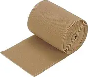 uxcell Twill Wide Elastic Band Double-Side (70mm) 2.8 Inch Flat 2 Yard Woven Elastic Band Knit Elastic Spool Heavy Stretch Strap Light Brown for Sewing, Waistband