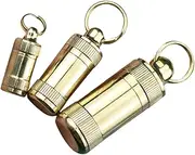 3Pcs Brass Pill Holder Portable Mini Medicine Bottles for Travel Compact Storage Case for Daily Use Durable and Lightweight Design for Organizing