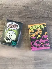 Oriental Trading Set of 2 Halloween Card Games - Go Eeek!!! and Bats!!! - Unused