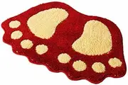 40 X 57 Cm Small Rug Soft Bath Mat Bathroom Rug Carpet for Bedroom Fluffy Tufting Carpet Footprint Shape Rugs
