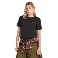在飛比找ETMall東森購物網優惠-Timberland 女款黑色刺繡LOGO短袖T恤|A6AT