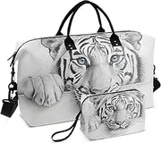 [YXYZRMY] Big Cat Blue Eyes Travel Duffel Bag Gym Bag Sports Tote Bag with Multiple Interior Pockets Shoulder Weekender Bag for Women Men with Toiletry Bag 20.5”x 7.9”x 13.8”, Multi-Colored, one size