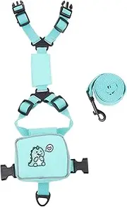 Toddmomy Leash Vest for Small Dogs Cats Pet Backpack Harness Comfortable and Practical for Outdoor Adventures