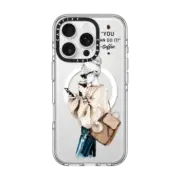 iPhone 16 Pro Clear Case MagSafe Compatible Girl and coffee