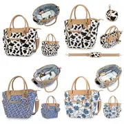 Women Diaper Bag Nappy Bag Stroller Bag Handbag with Pacifier Case