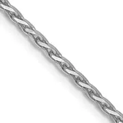 14K White Gold 18 Inch 1.9mm Diamond-Cut Parisian Wheat With Lobster Clasp Chain