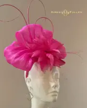 Hot Pink Kentucky Derby Hat Silk Bow Big Royal Ascot Fascinator Del Mar Easter
