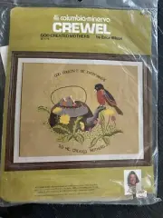 Columbia -Minerva Erica Wilson God Created Mothers Crewel Kit Unopened 1976