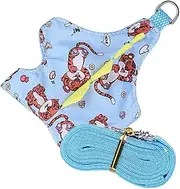 HYTROVE 1Set Small Animal Harness and Leash Adjustable Guinea Pig and Bunny Harness Comfortable Pet Walking Supplies for Rabbits Ferrets and Small Pets