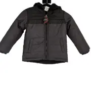 Swiss Alps Boys Reversible Hooded Jacket Grey & Black Zip Up NWT Size Small (8)
