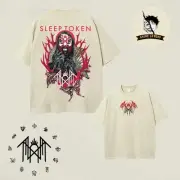 Official Sleep Token Caravel Tee - Retro Metal Band Floral Graphic
