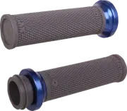 ODI Ruffian Lock-On Street Grips - TBW - Black/Anodized Blue V30HTWH-U