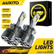 AUXITO LED Headlight Bulb D2R D2S High Low Beam HID Conversion Kit 40000LM 2Set (for: Renault)