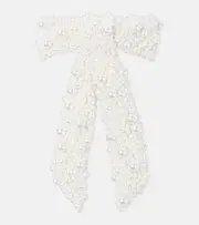 [Jennifer Behr] Jennifer Behr Donna faux-pearl bow barrette One Size white