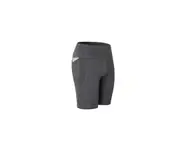Women Performance Athletic Compression Shorts With Side Pocket - Grey