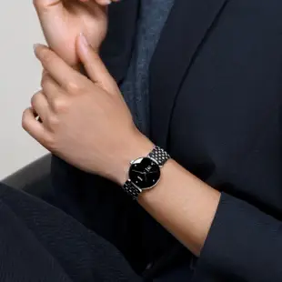 【Rado 雷達表】Florence佛羅倫薩系列 鑽石時標 無框不鏽鋼石英錶-黑 30mm R05(R48913713 對錶 情侶錶)