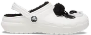 Crocs Kids’ Classic Lined I AM Panda Bear Clog; Chalk/Black, J2