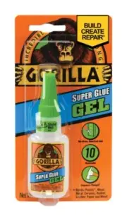 Gorilla 7600103 Straw/White Irritating Odor Super Glue Liquid 15 g. (Pack of 12)