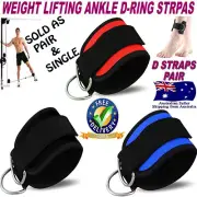 AUSTODEX Weight Lifting Ankle D-Ring Pulley Cable Attachment Gym Leg Strap