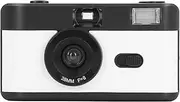 35mm Film Camera, Reusable Lightweight Vintage Camera, Student Film Camera Built in Flash with 28MM F/8 Lens 1/120s Shutter Speed, for Holiday Gifts (Black and White)