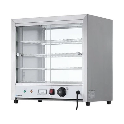 Food Warmer Pie Hot Display Showcase Cabinet Stainless Steel Devanti Commercial