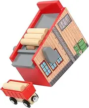 Playful Learning: Wooden Train Toy Lumber Mill Blocks Safe Educational Toy for Children